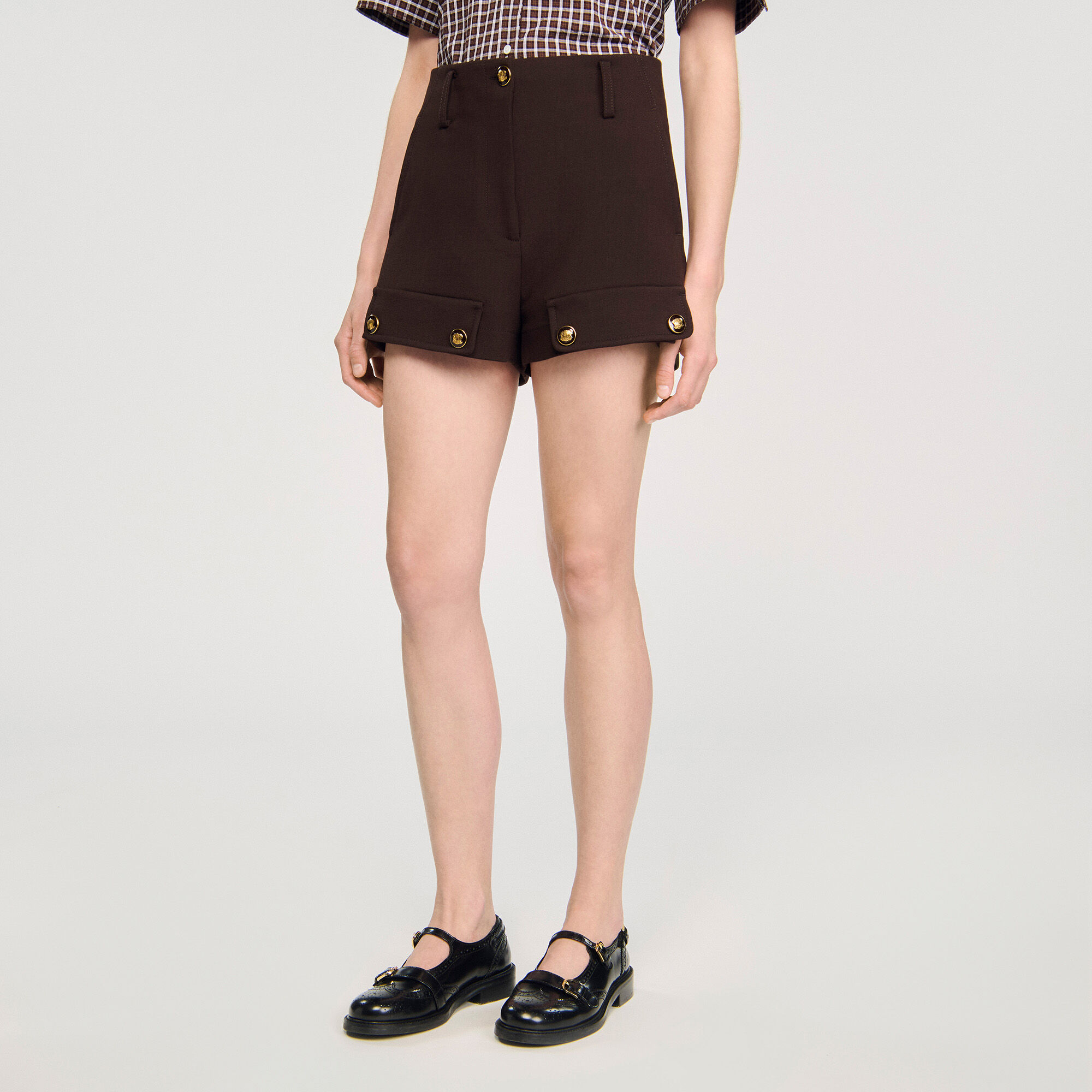 Carpenter shorts brown For Women | Sandro Paris