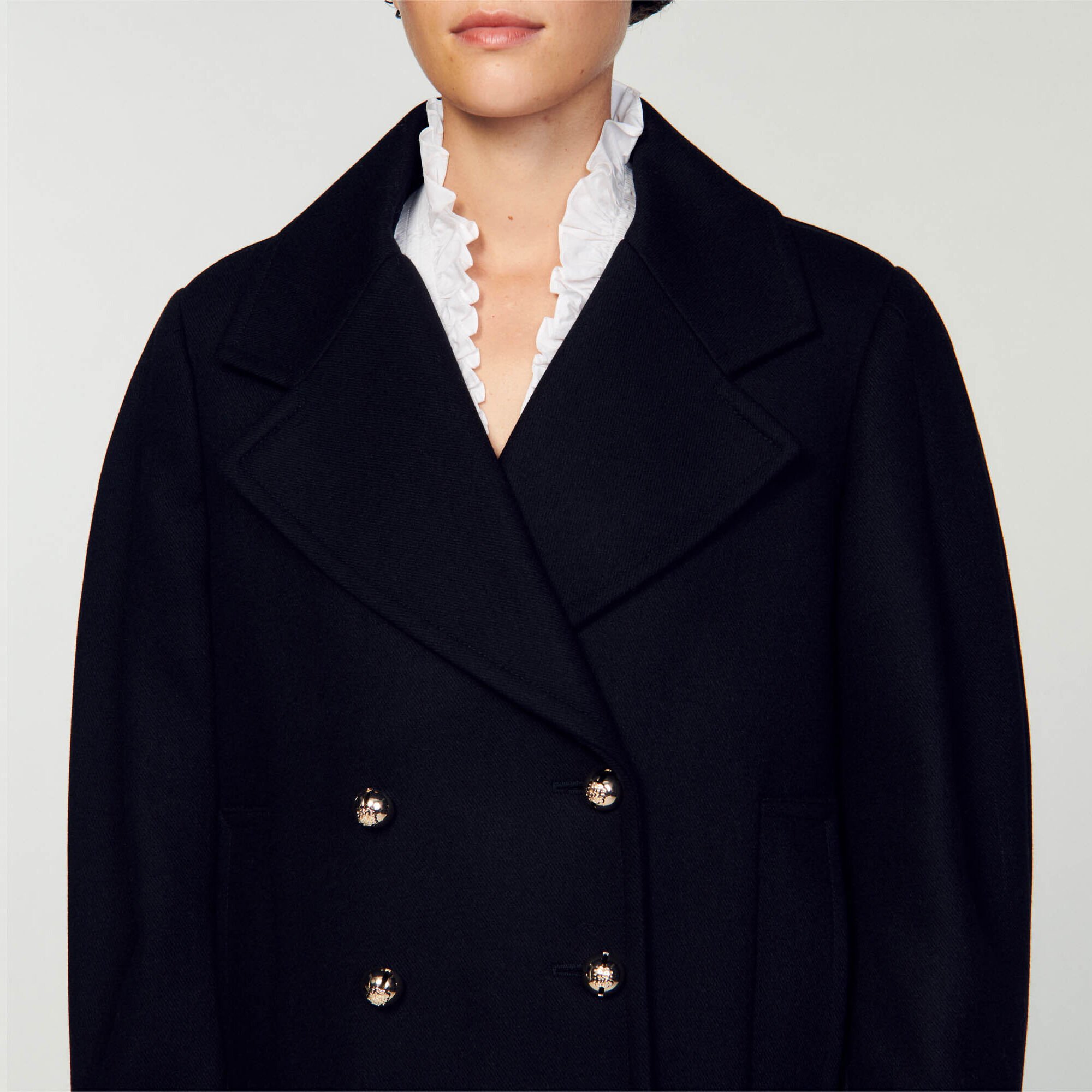 Lapel collar coat