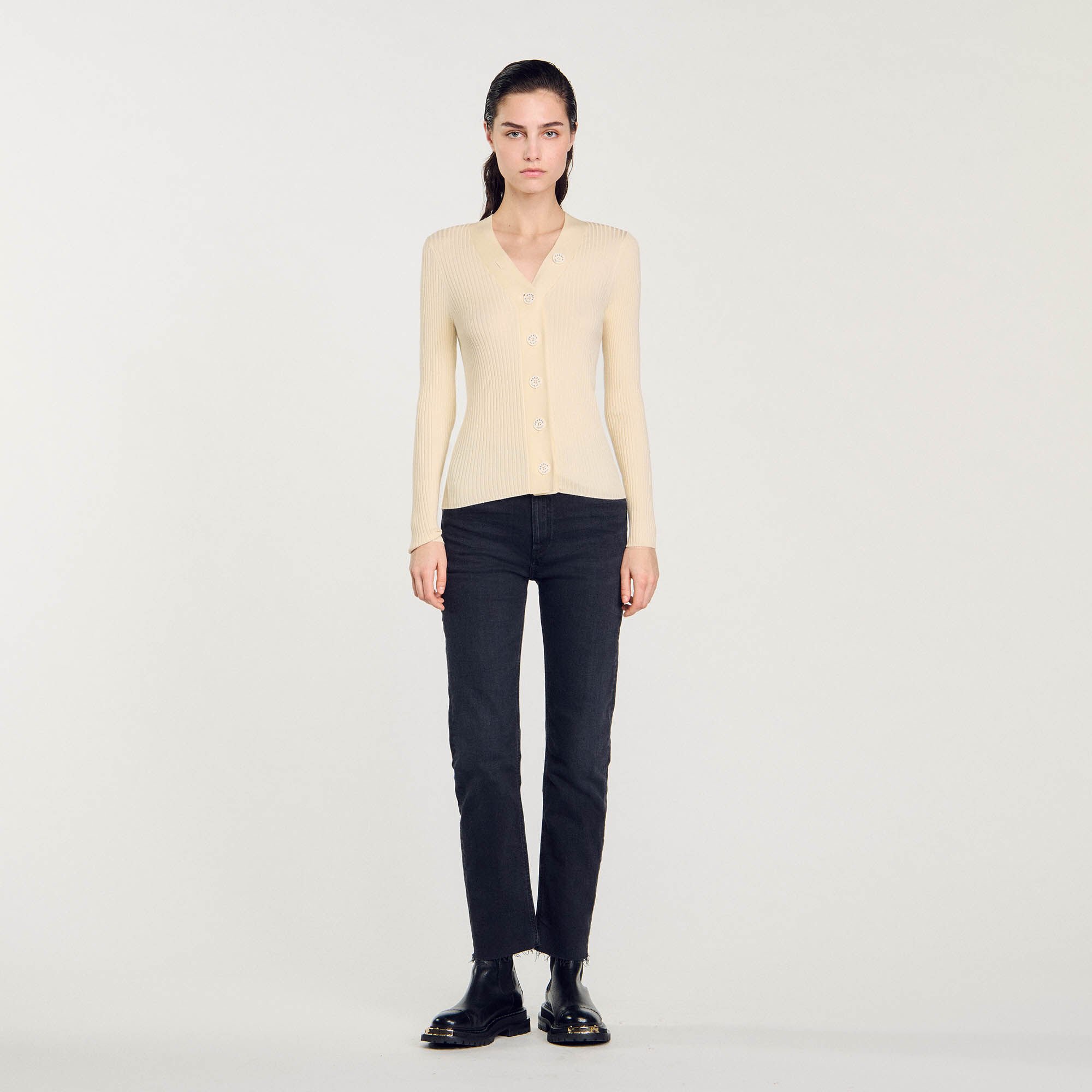 Cardigan in certified viscose