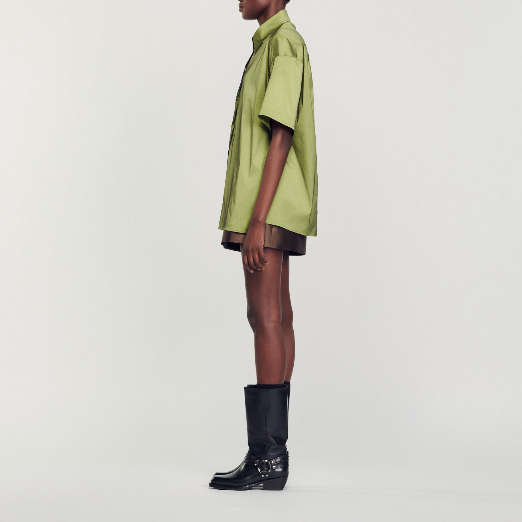 Oversize satin shirt 