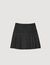 Short checked pleated skirt