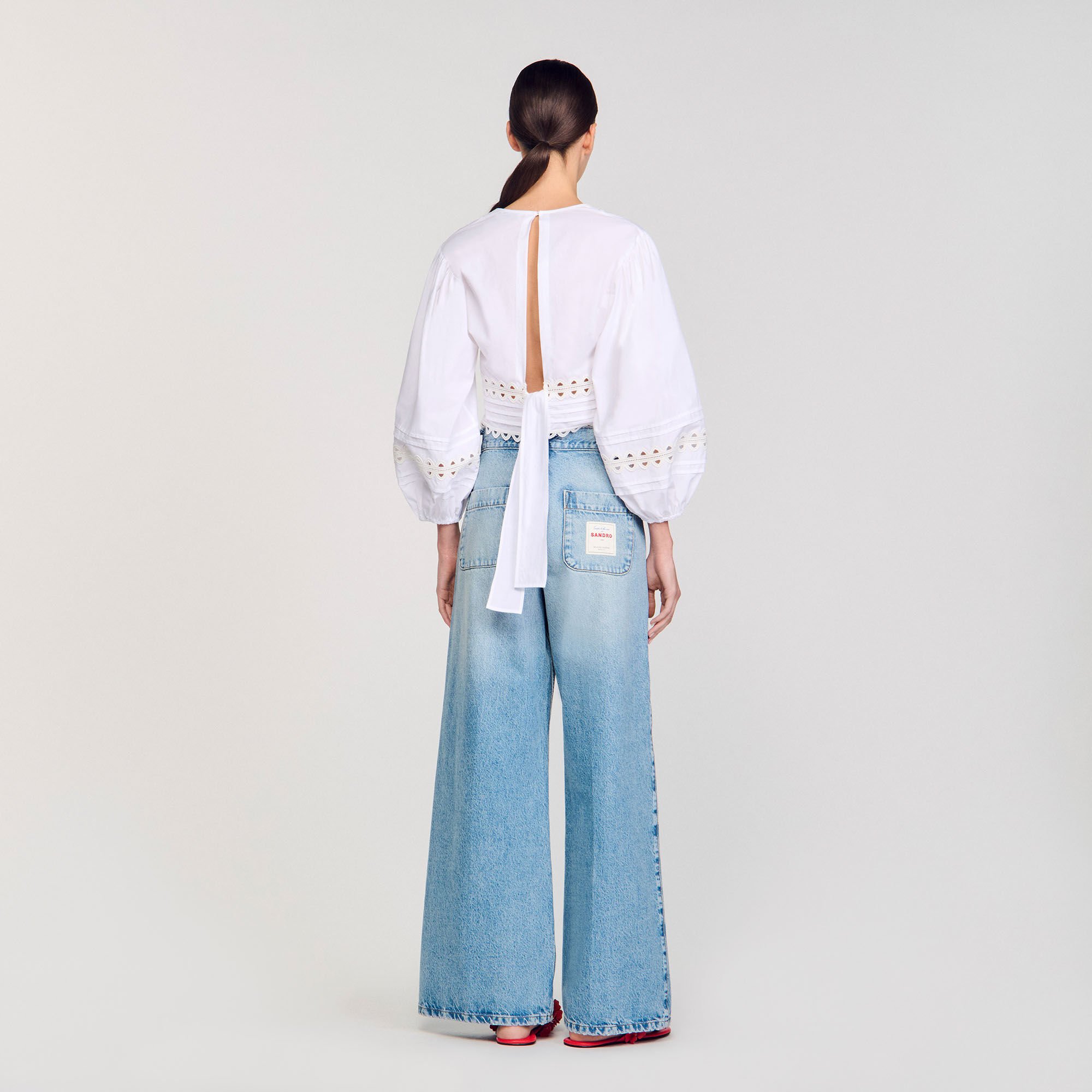 Poplin crop top