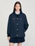 Puffer jacket with teddy collar