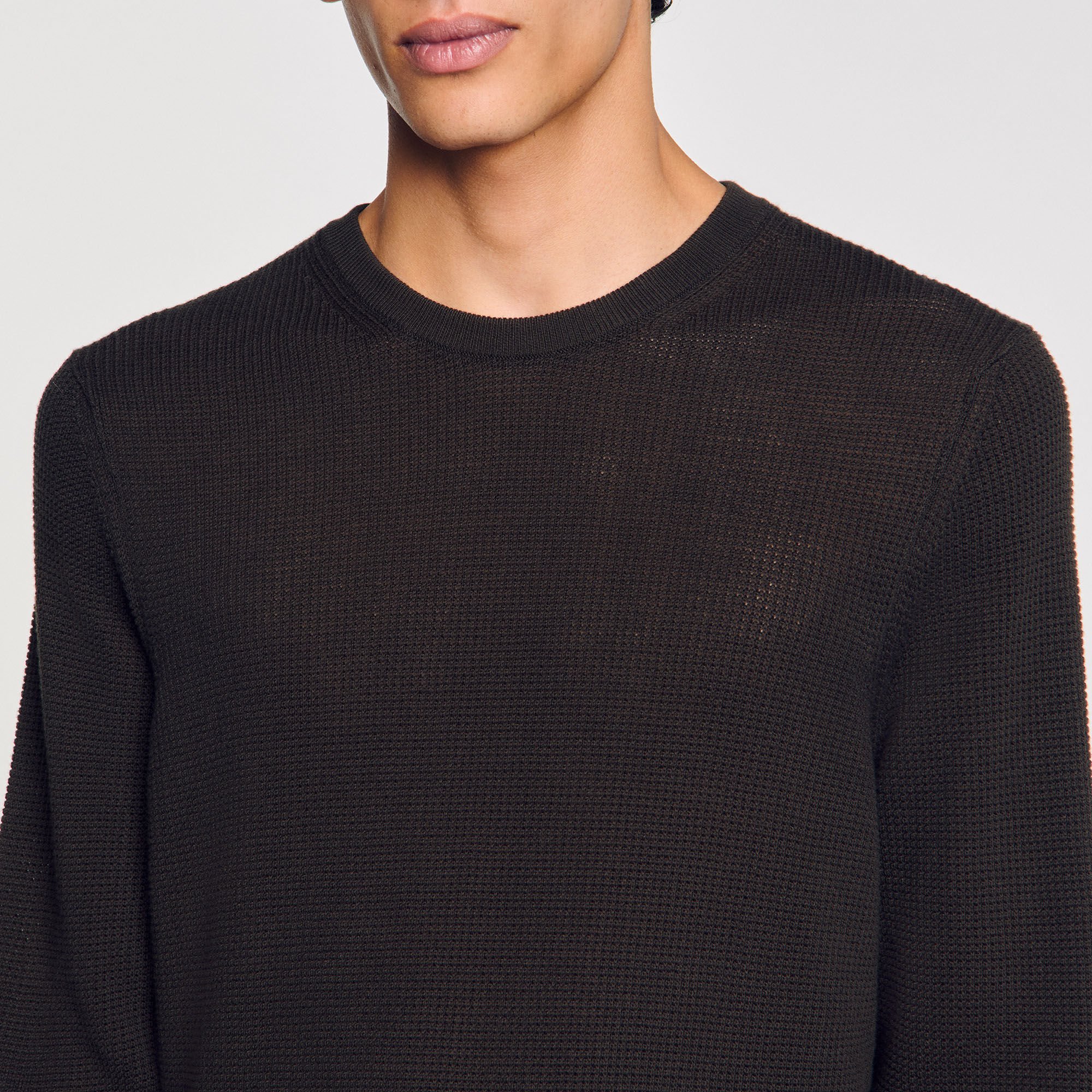Textured knit sweater