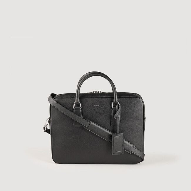 Saffiano leather briefcase