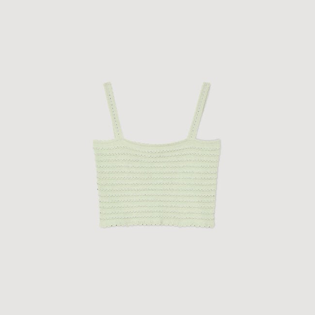 Rhinestone knit crop top