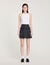 Short checked pleated skirt