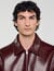 Zip-up leather jacket