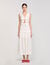 Crinkled maxi dress with bow