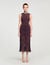 Fringed knit midi dress