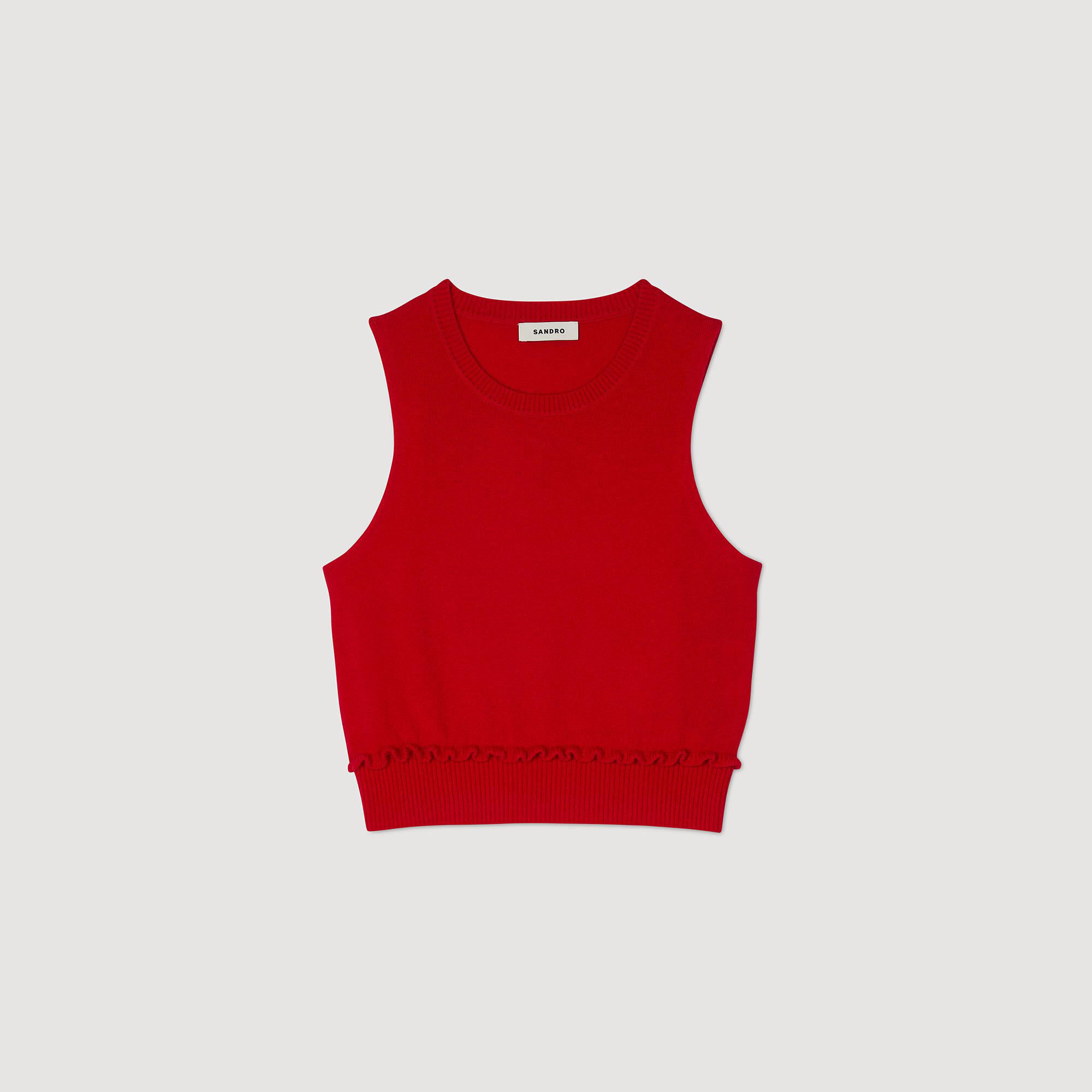 Ruffled Crop Sweater
