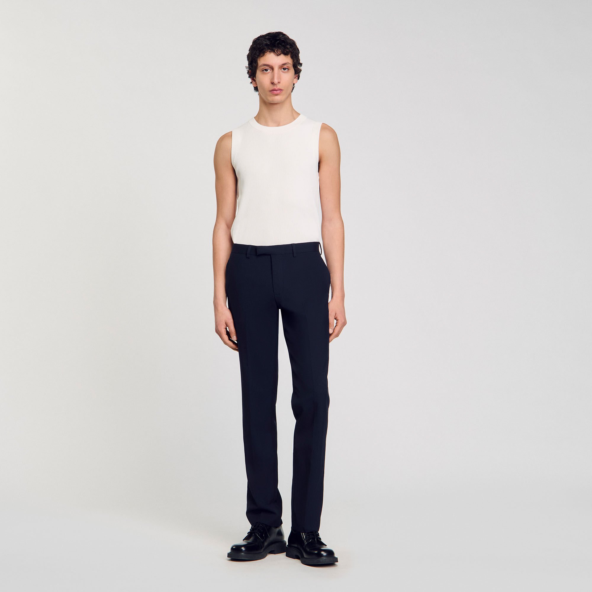 Wool suit trousers