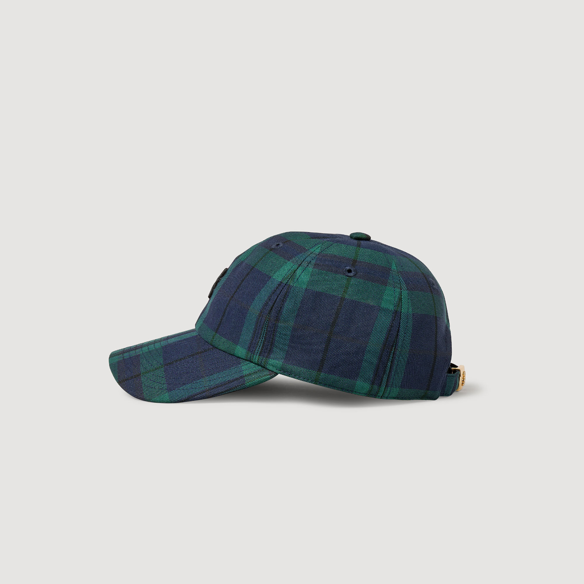 Checked cap in Green / Blue for Women | Sandro Paris display picture 1