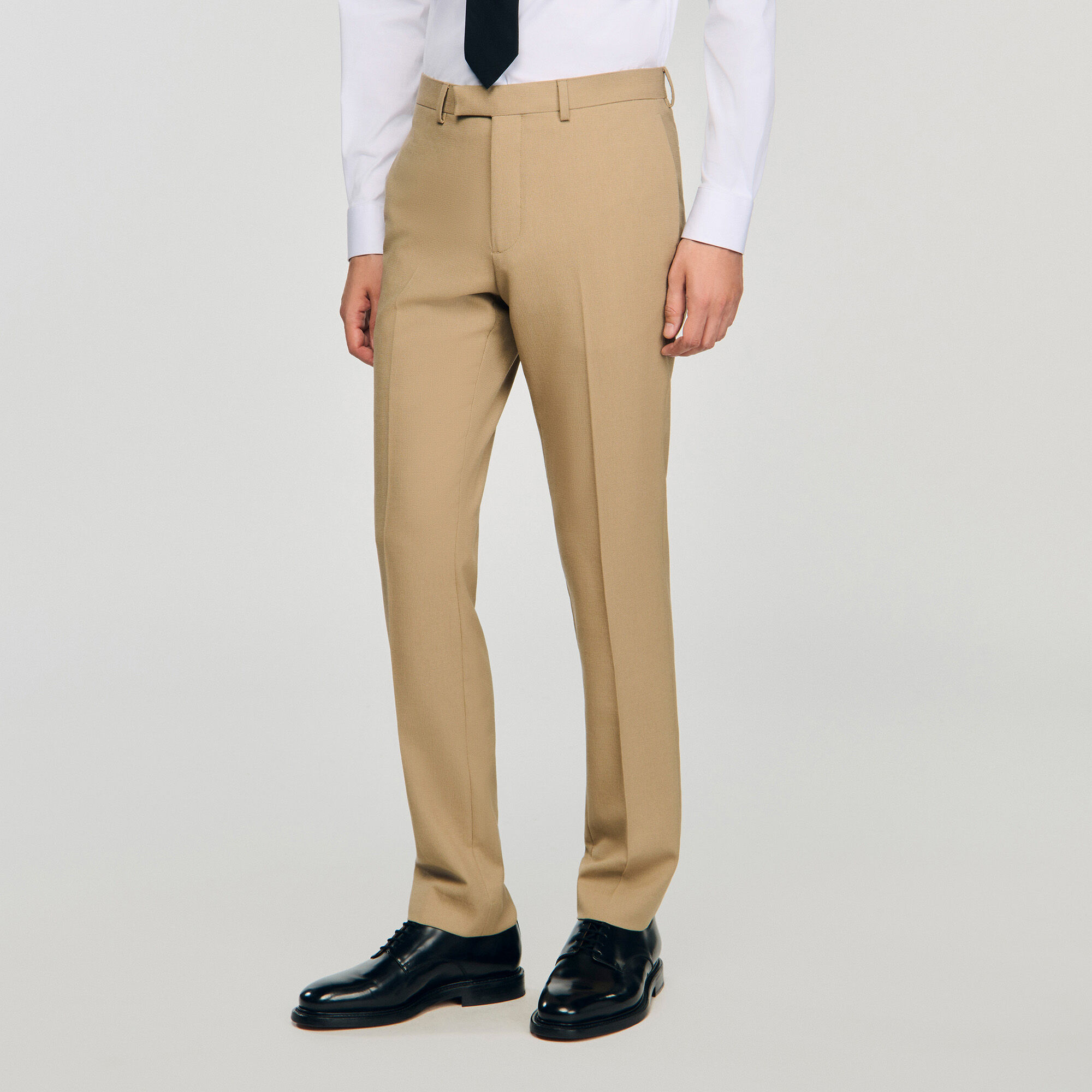 Wool suit trousers white / beige for Men | Sandro Paris