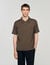 Knitted polo shirt with zip collar