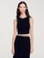 Jewellery-neck knit top