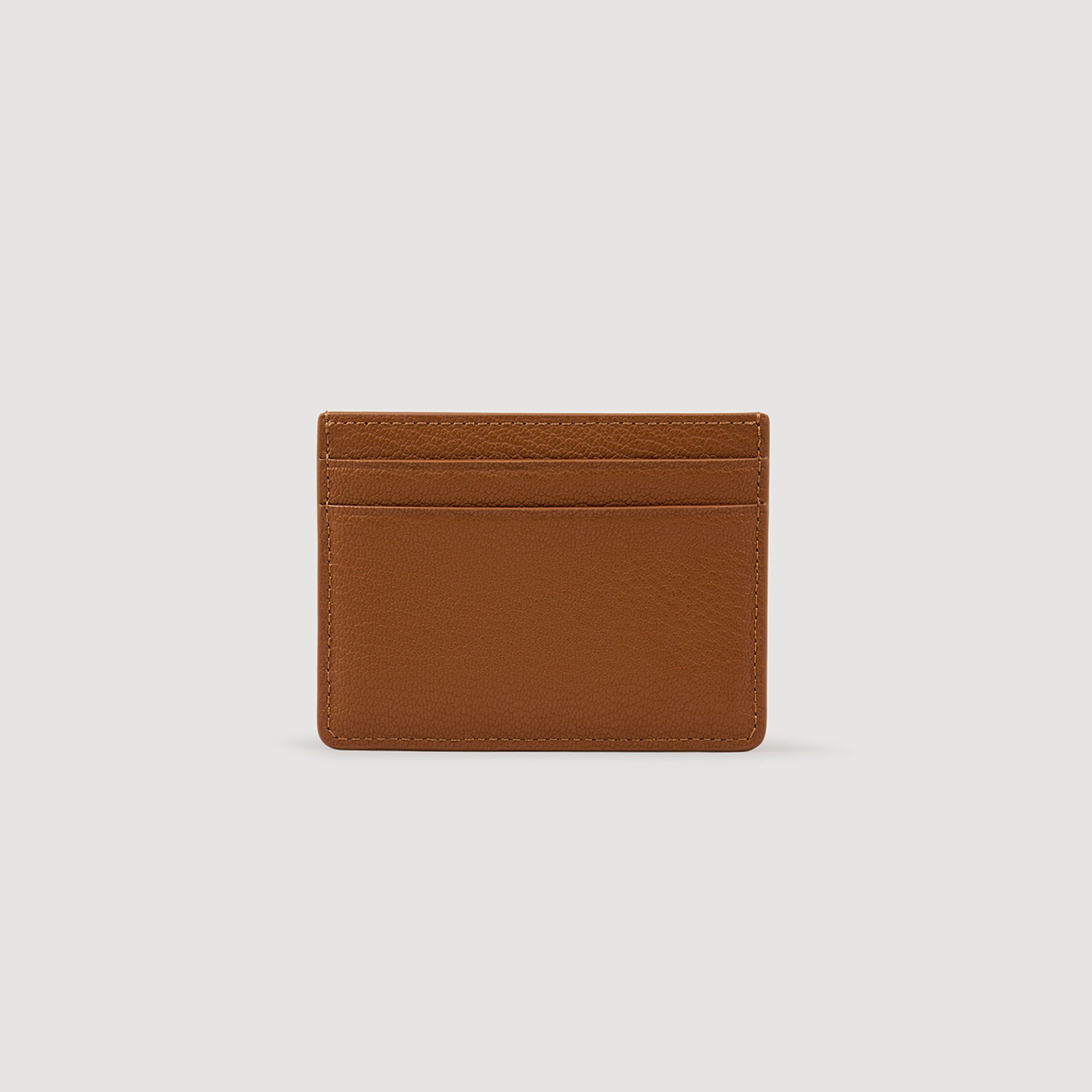Grained leather cardholder