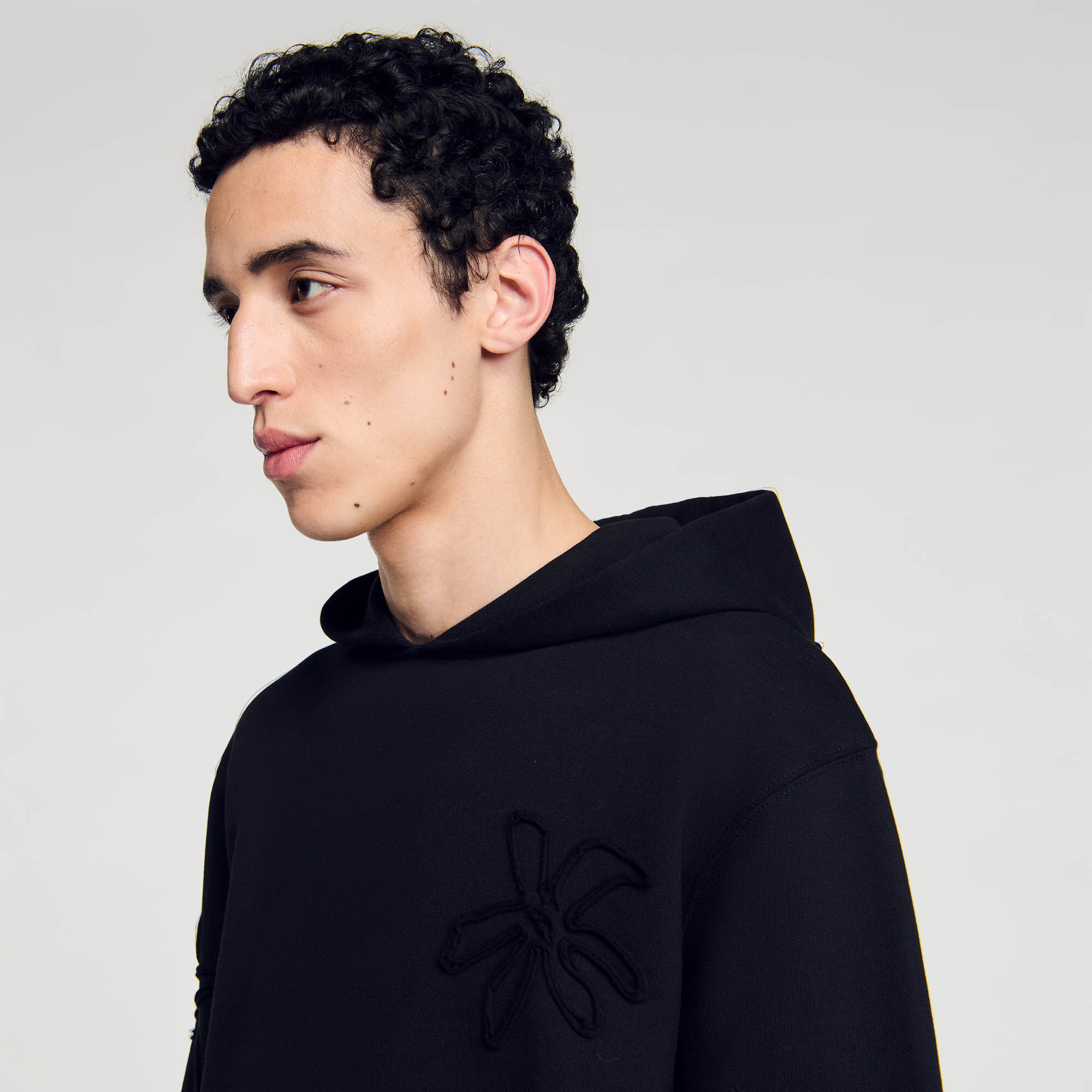 ÉPINE PARIS hoodie flower black | épine