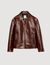 Zip-up leather jacket