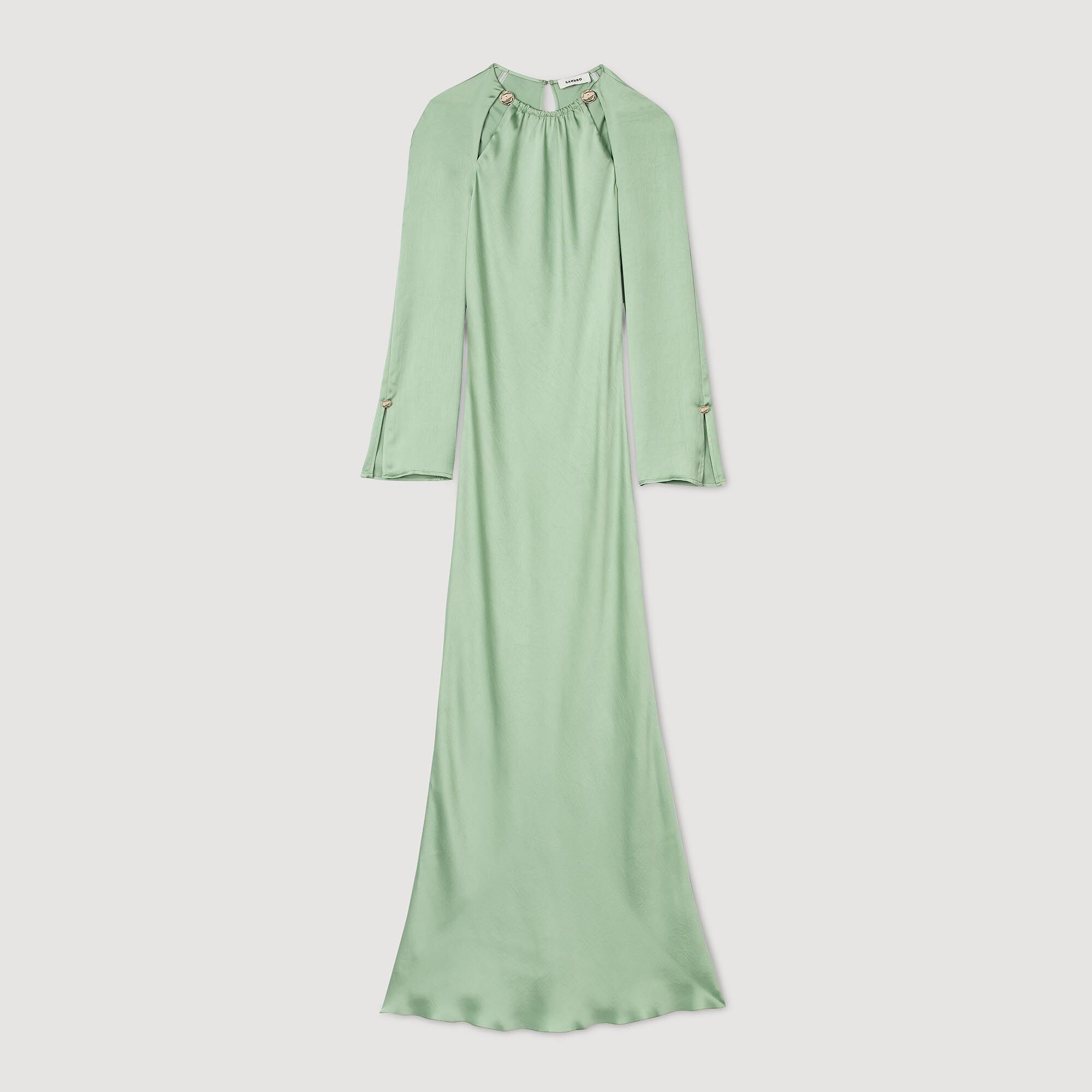 Long-sleeved maxi dress