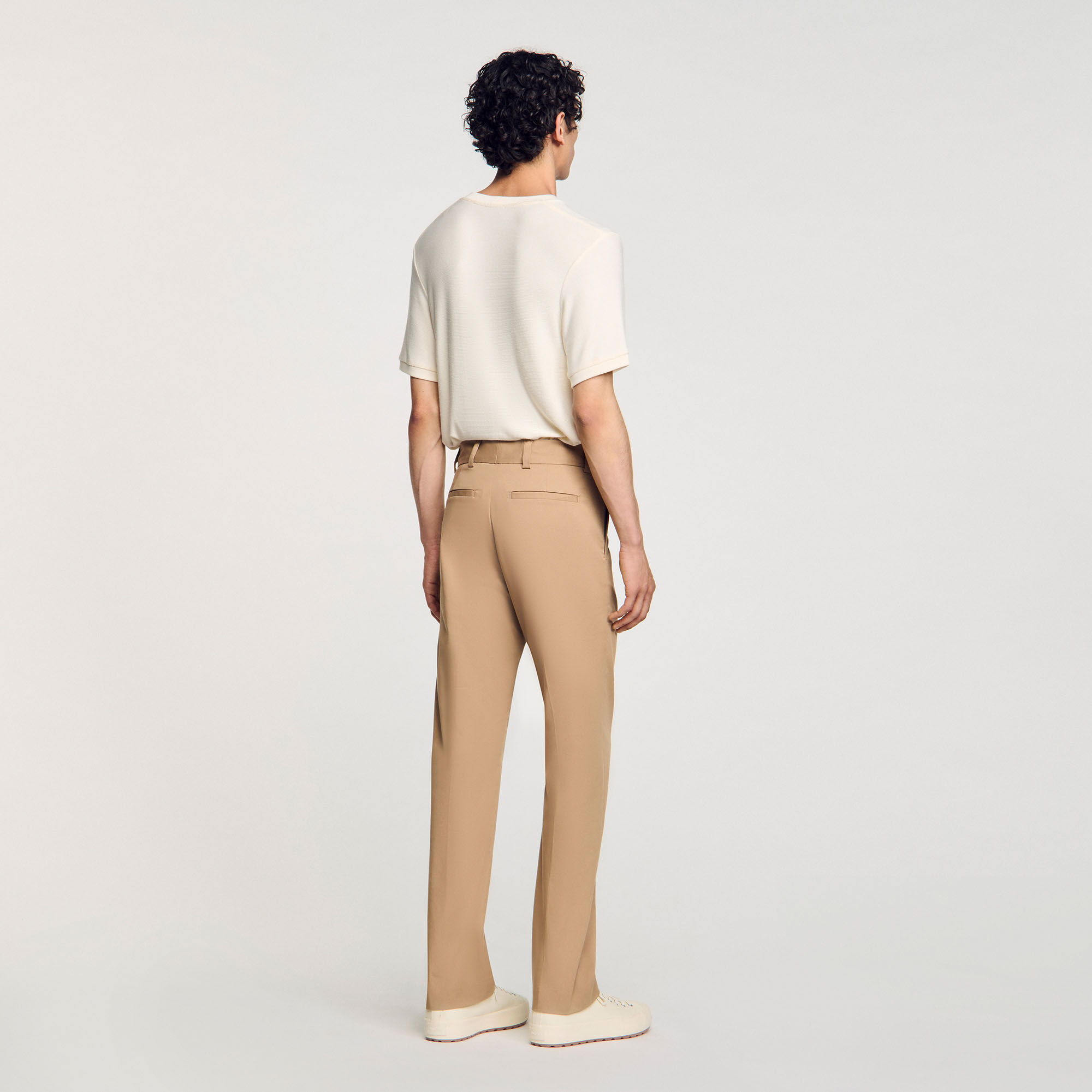 Straight-leg chinos white / beige for Men | Sandro Paris