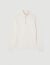 Wool sweater with zipped collar