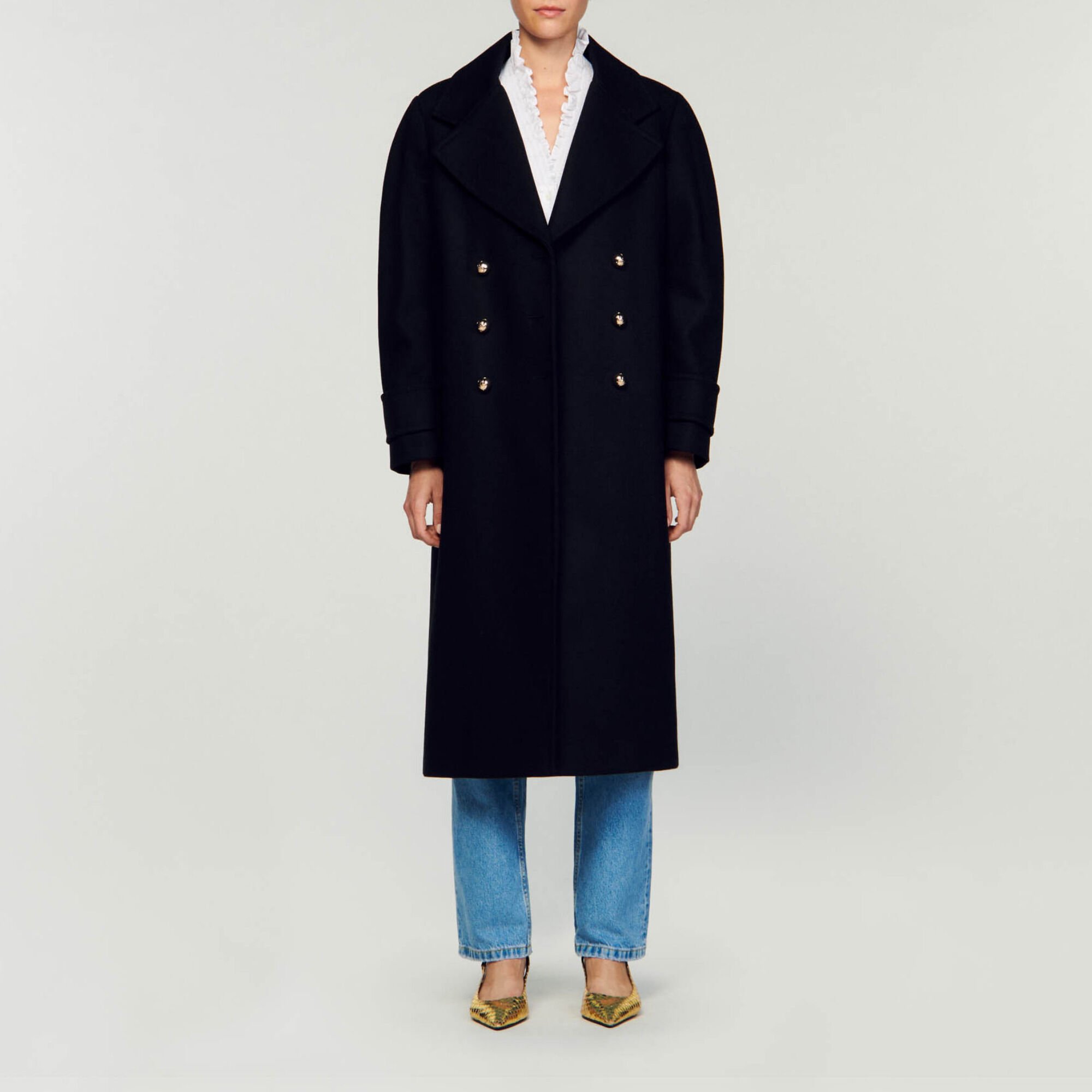 Lapel collar coat