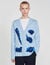 Jacquard knit seashell cardigan