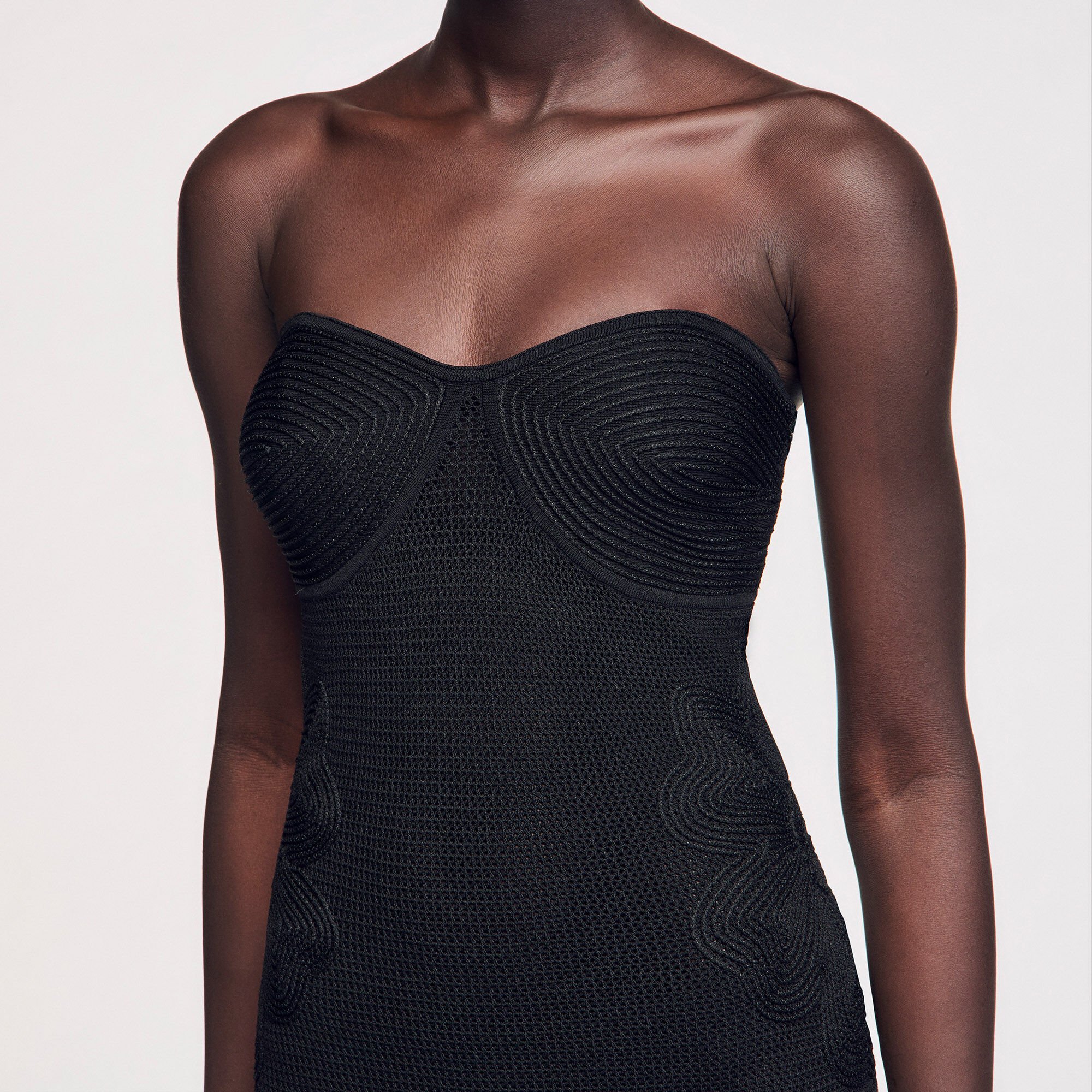 Bustier knit dress