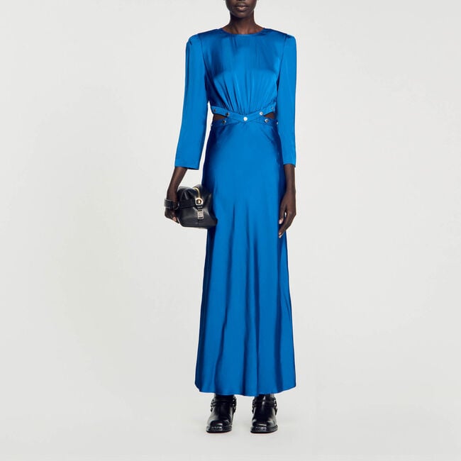 Satin-finish maxi dress