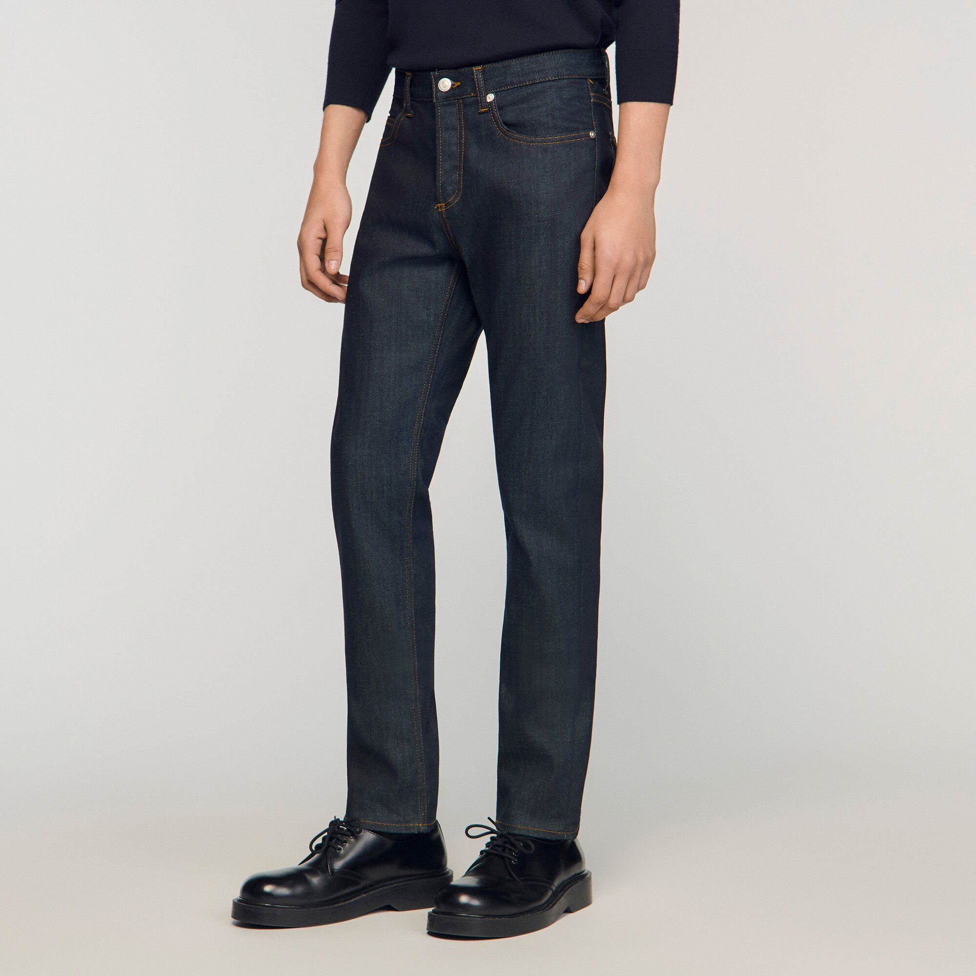 Slim fit raw jeans
