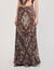 Pleated maxi skirt with bandana motif
