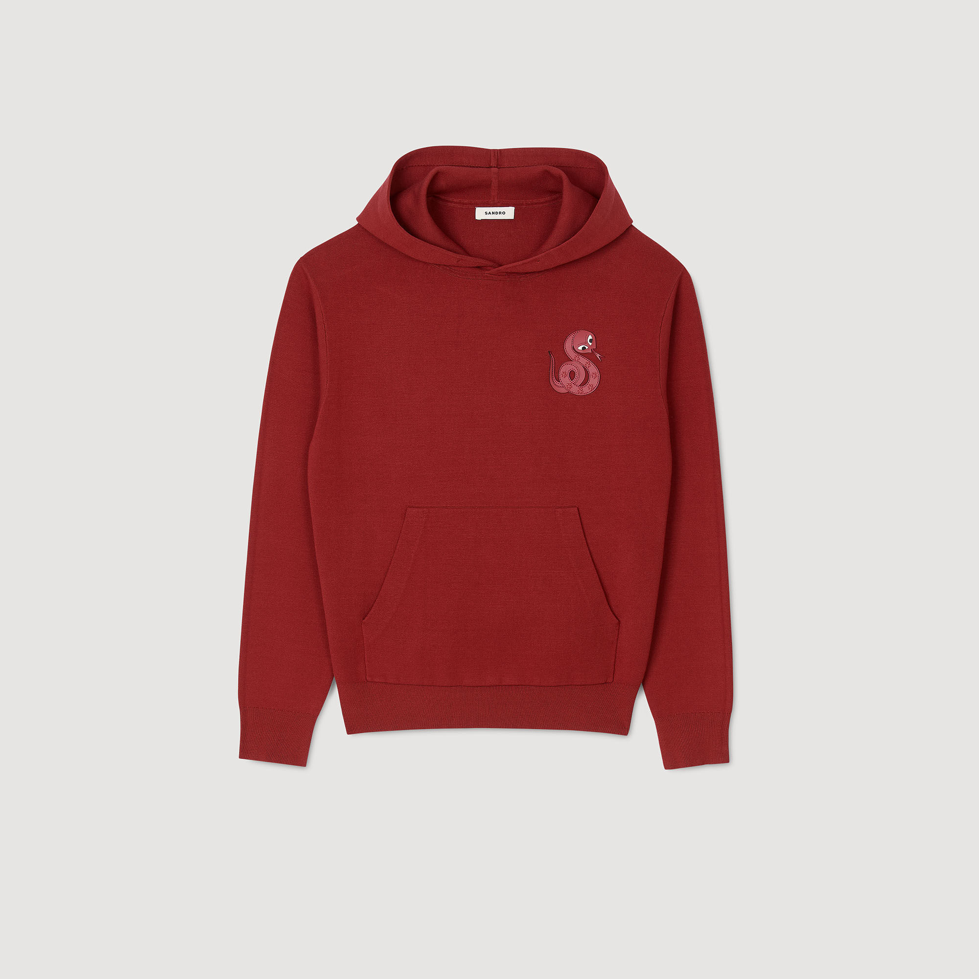 Knit sweatshirt with snake detail