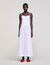 Draped bustier maxi dress