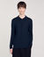 Knitted polo sweater