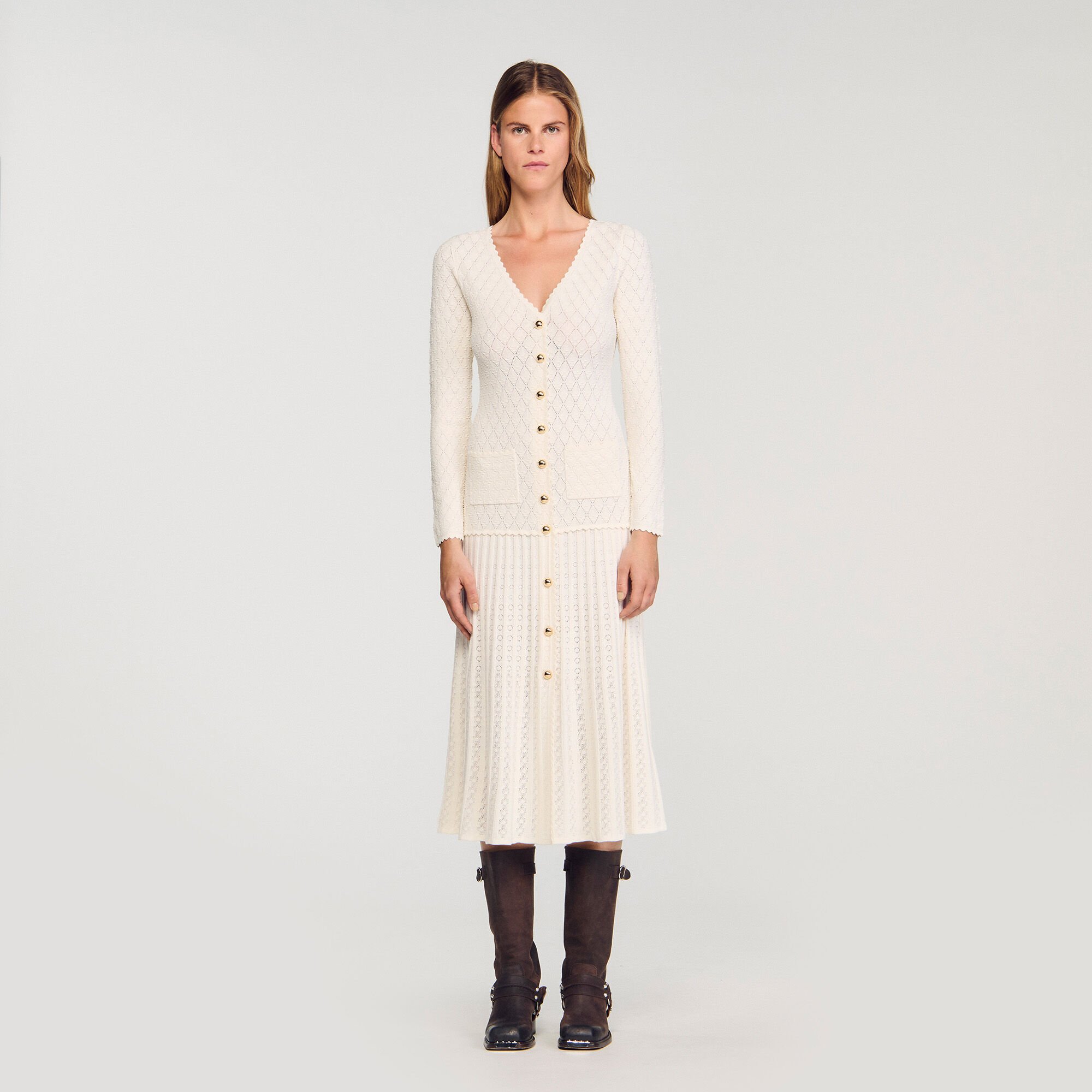 Fancy knit midi dress