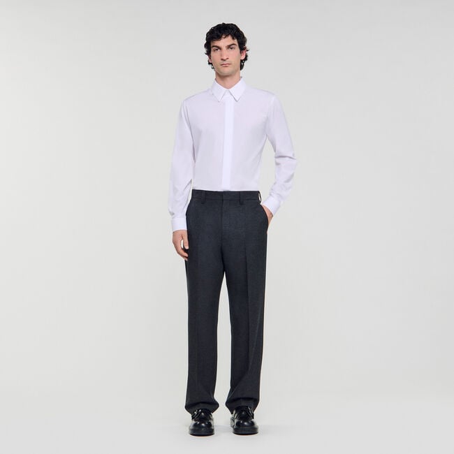 Wool suit trousers