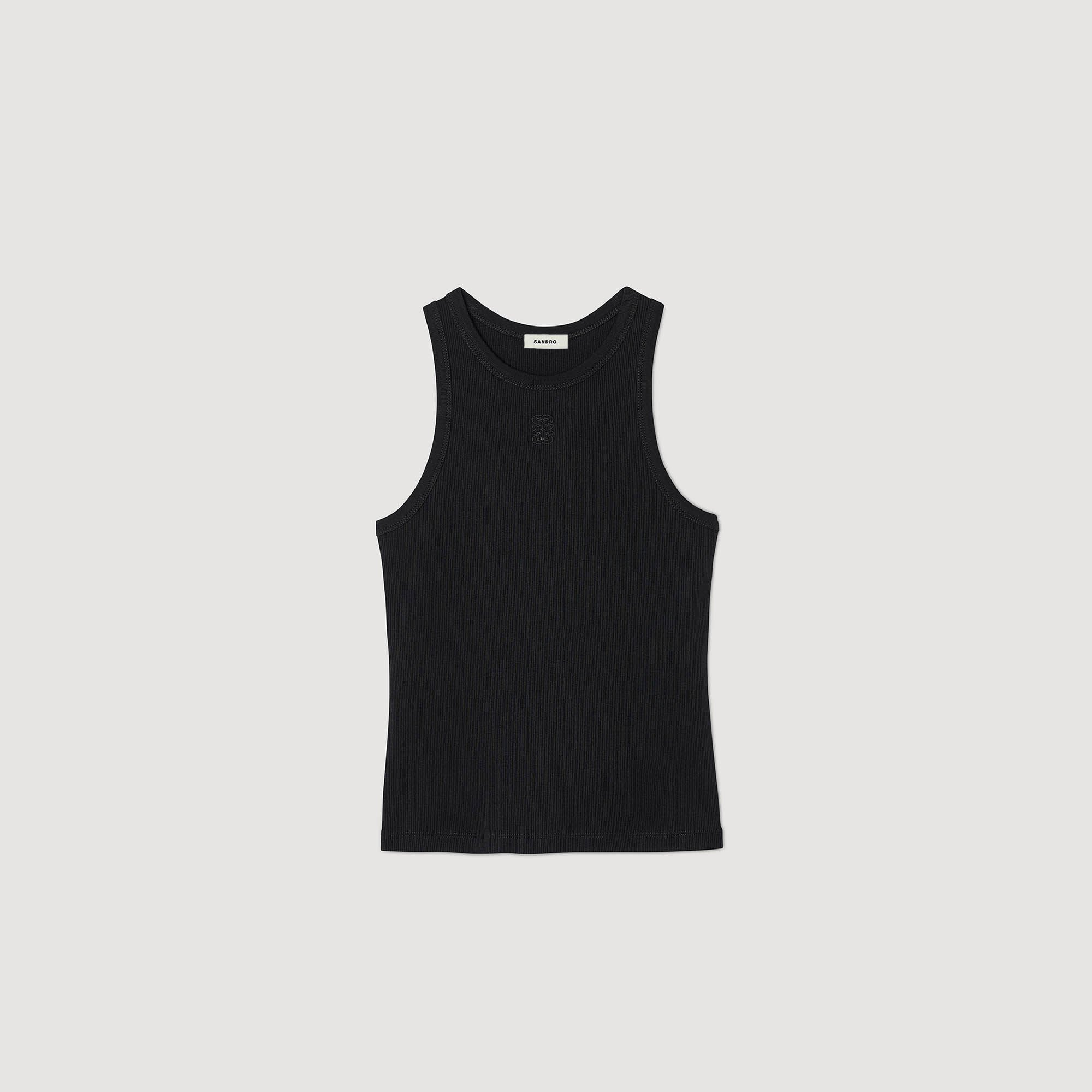 Embroidered vest top