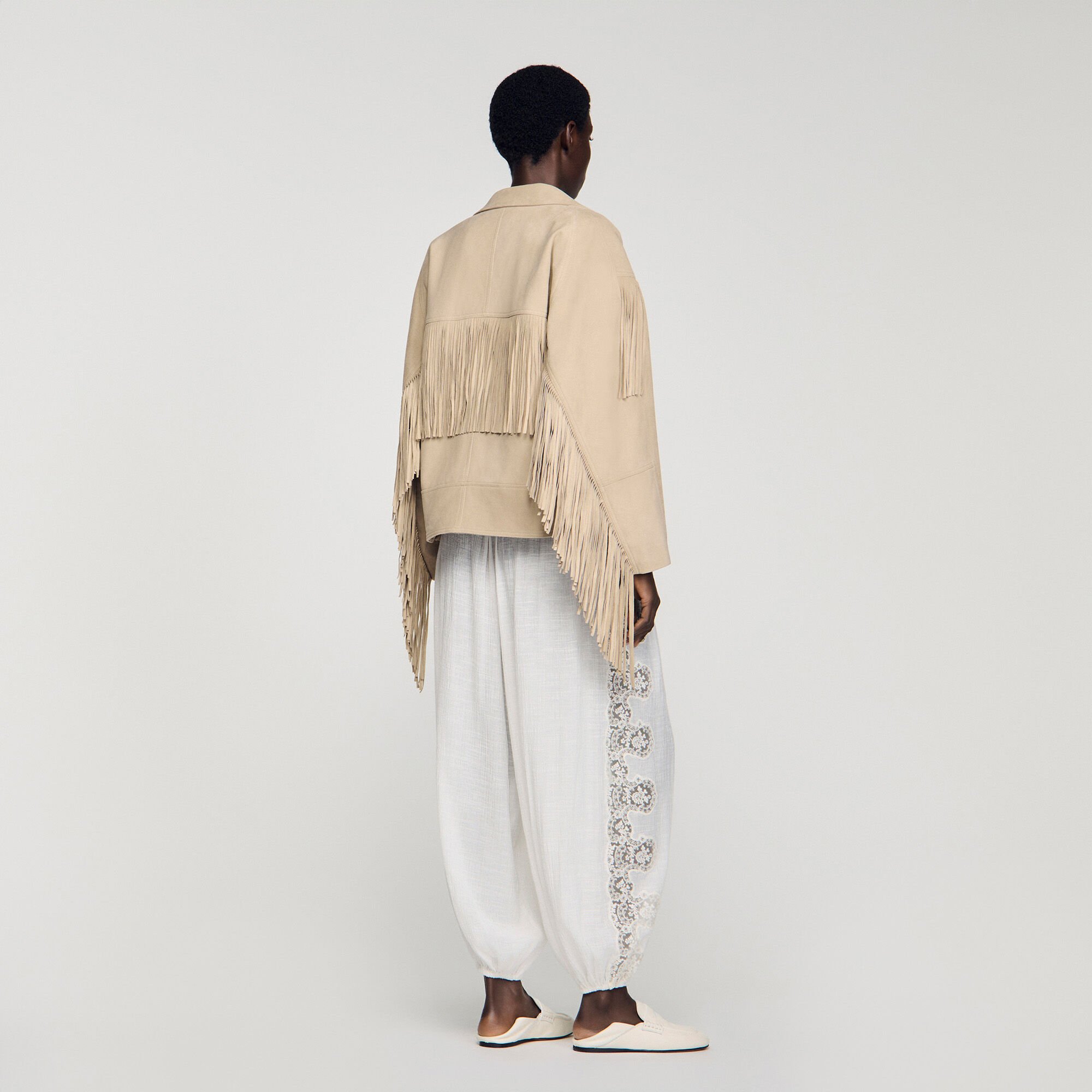 Fringed suede jacket