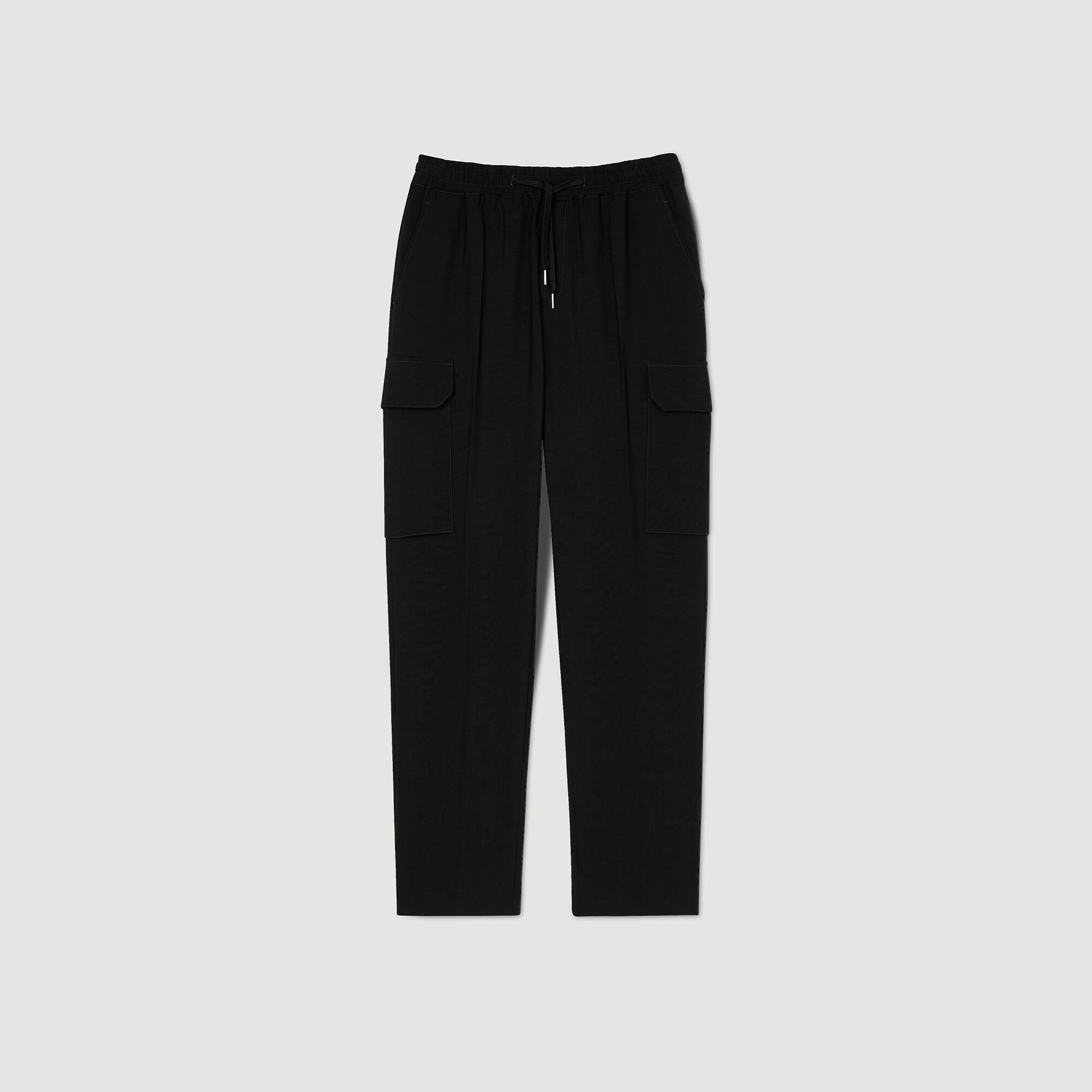 Elasticated cargo trousers