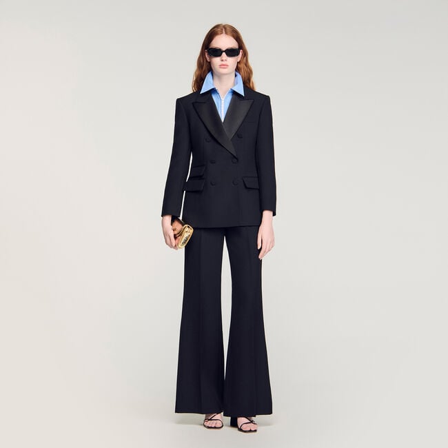 Tuxedo jacket with satin collar