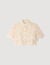 Cropped floral guipure shirt