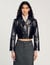 Cropped leather jacket