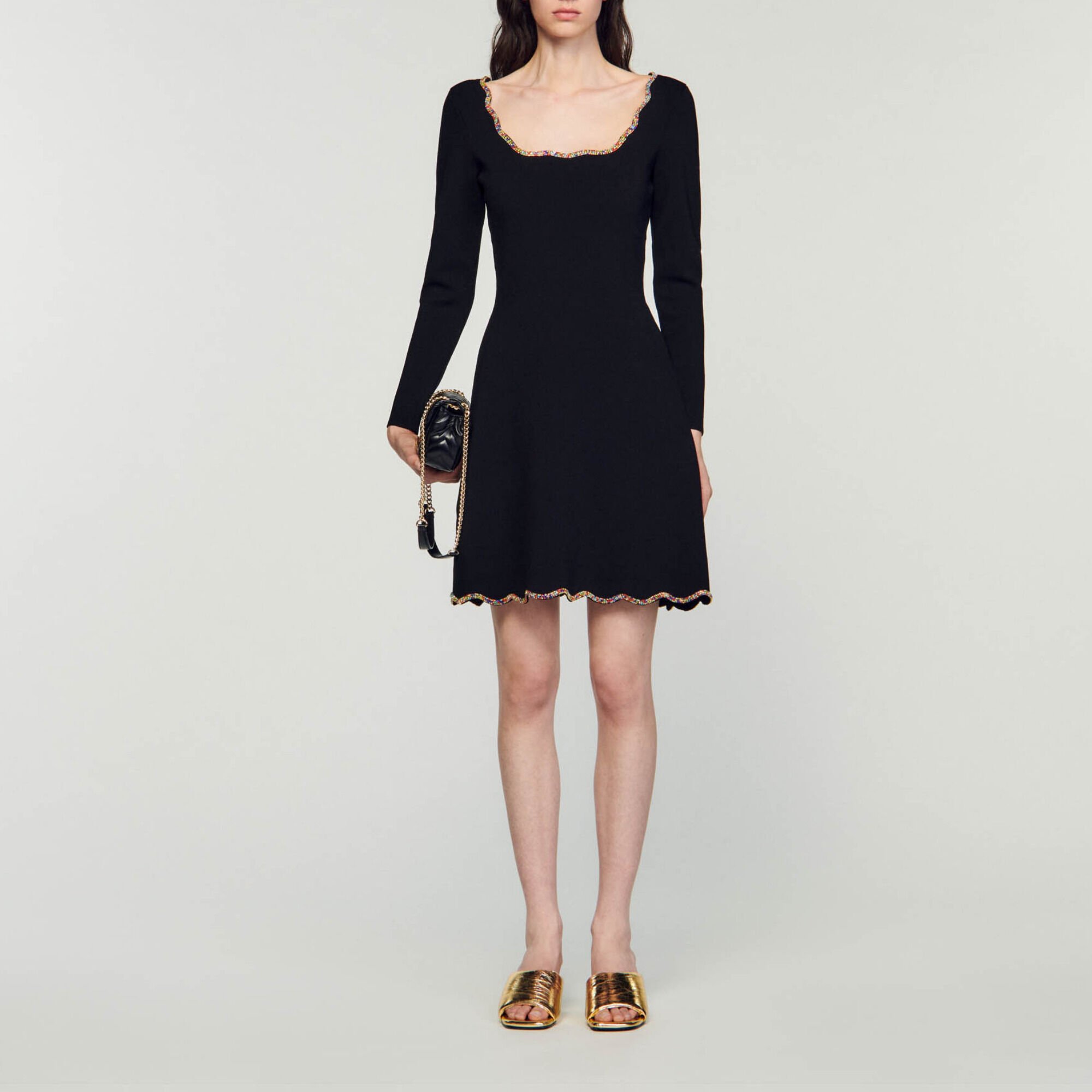 Short velvet dress