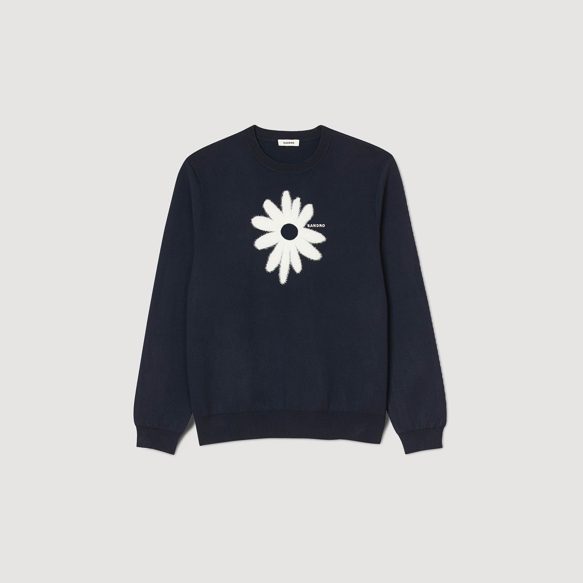 Jacquard flower jumper