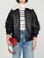 Leather bomber jacket