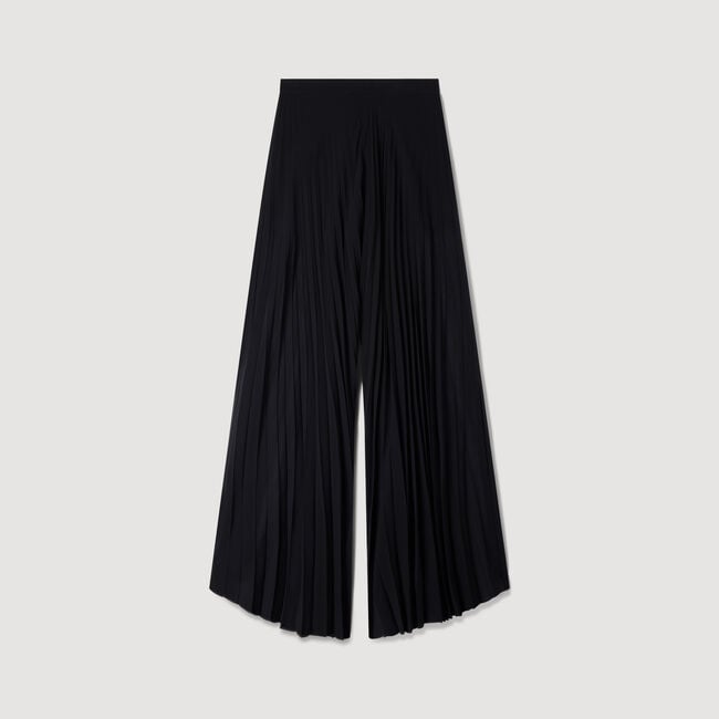 Pleated wide-leg trousers