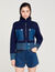 Knit and denim coatigan