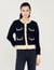 Two-tone cardigan with buttons