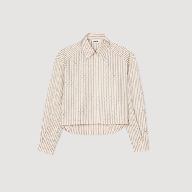 Striped rhinestone shirt